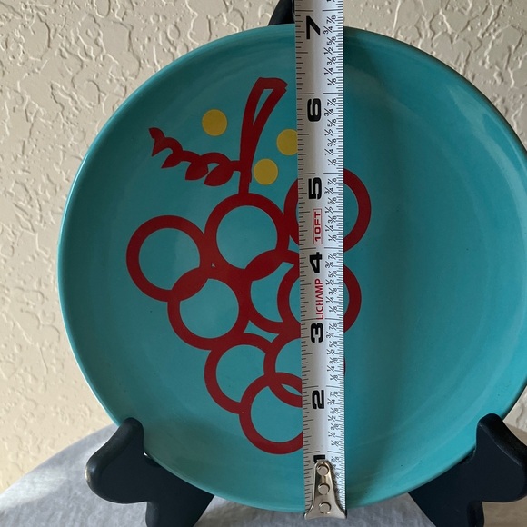 Tag: Turquoise Plate with Red Grape Design - Picture 6 of 9
